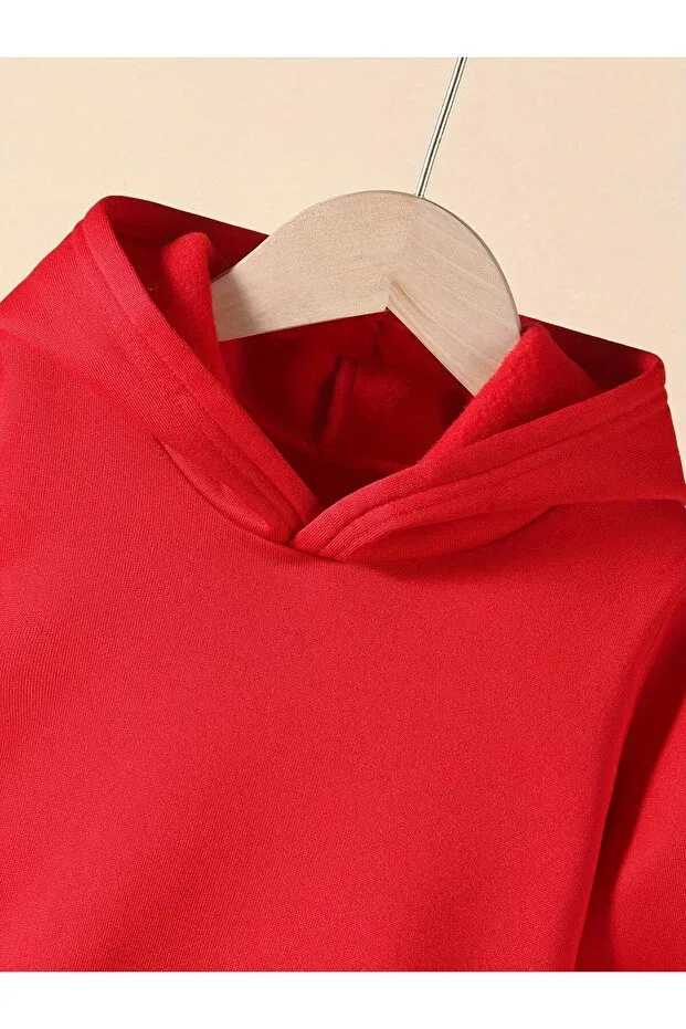 Детский комплект для девочек с принтом Cinnamoroll girl premium 3rd yarn compact sweatshirt and sweatpants set Little Wears, Red — фото 3