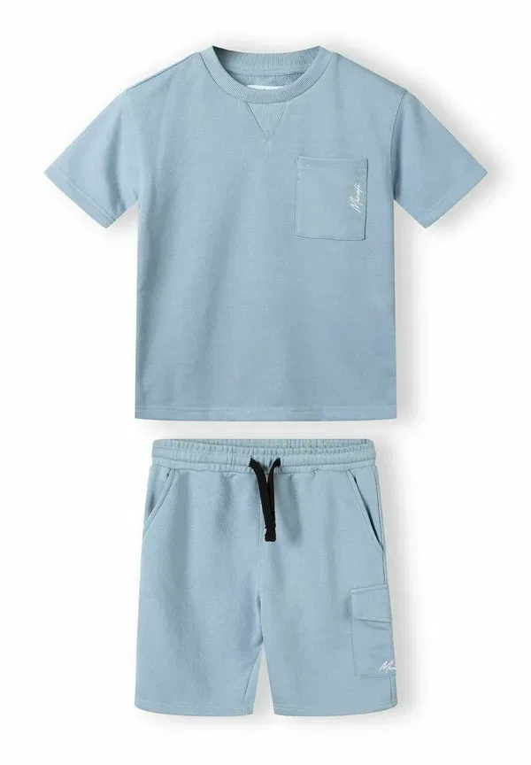 Комплект из футболки с коротким рукавом и шорт, хлопок, Short sleeve set, Minoti, light blue, светло-голубой — фото 2