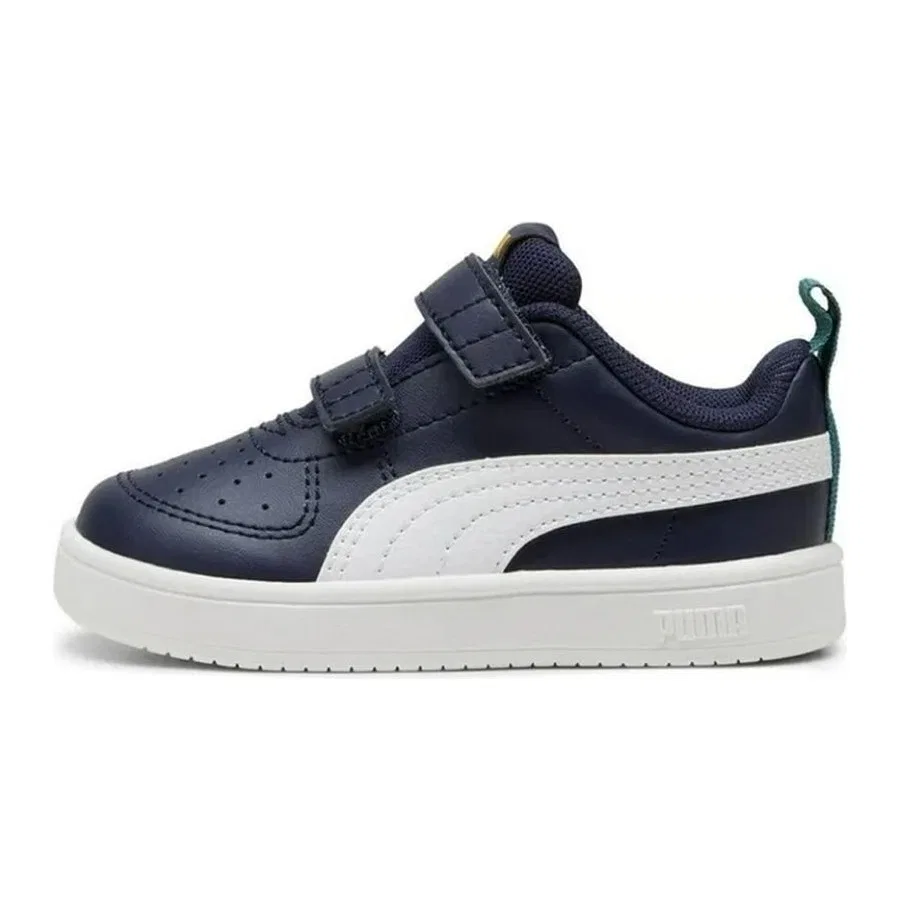 Детские кроссовки с синтетической кожи Rickie V Puma, Темно-синий — фото 2