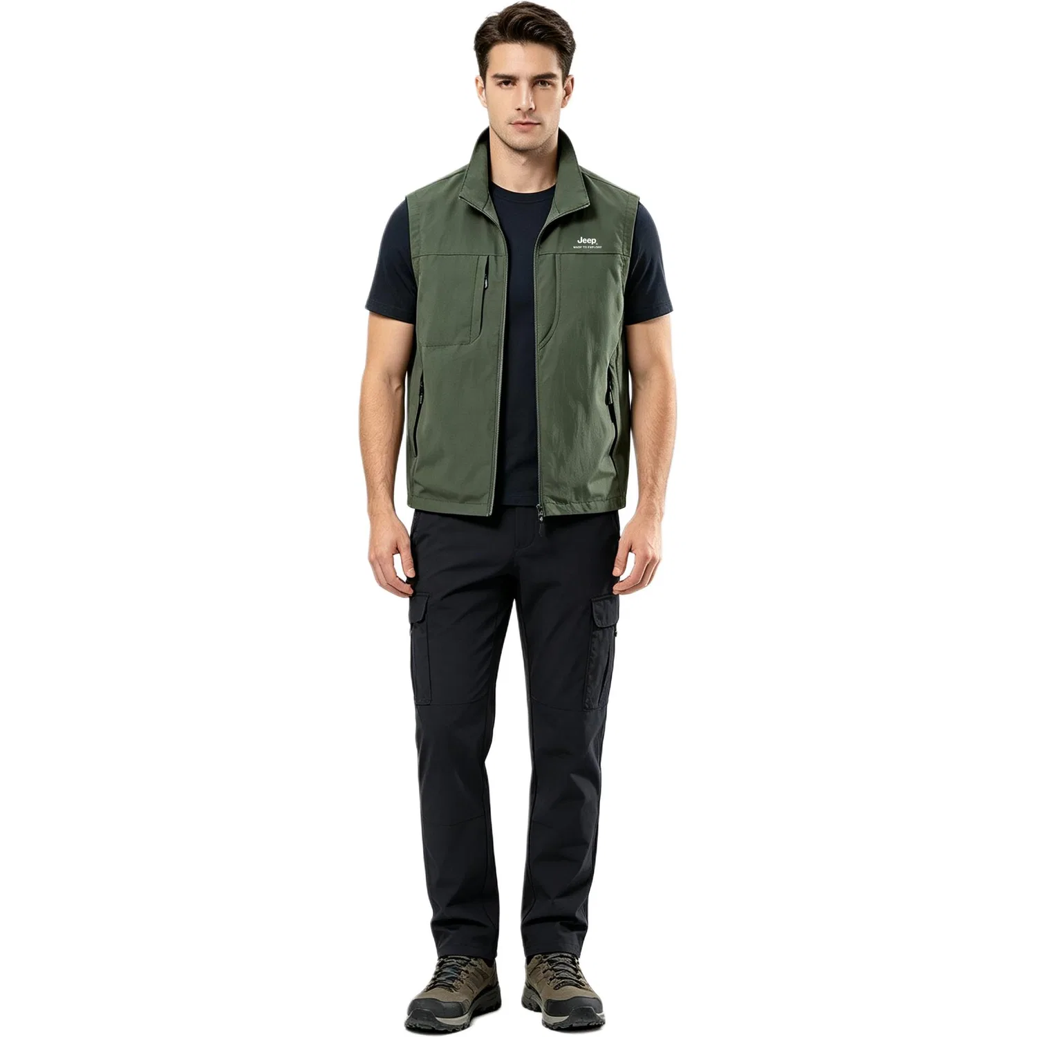 Детский жилет с воротником-стойкой Jeep Leisure Collection Vests, Army Green — фото 3