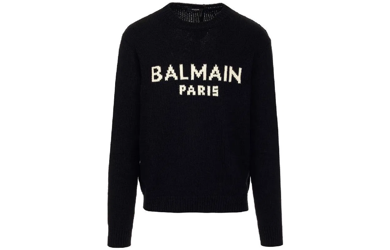 Свитер Merino Pullover, BALMAIN, Black