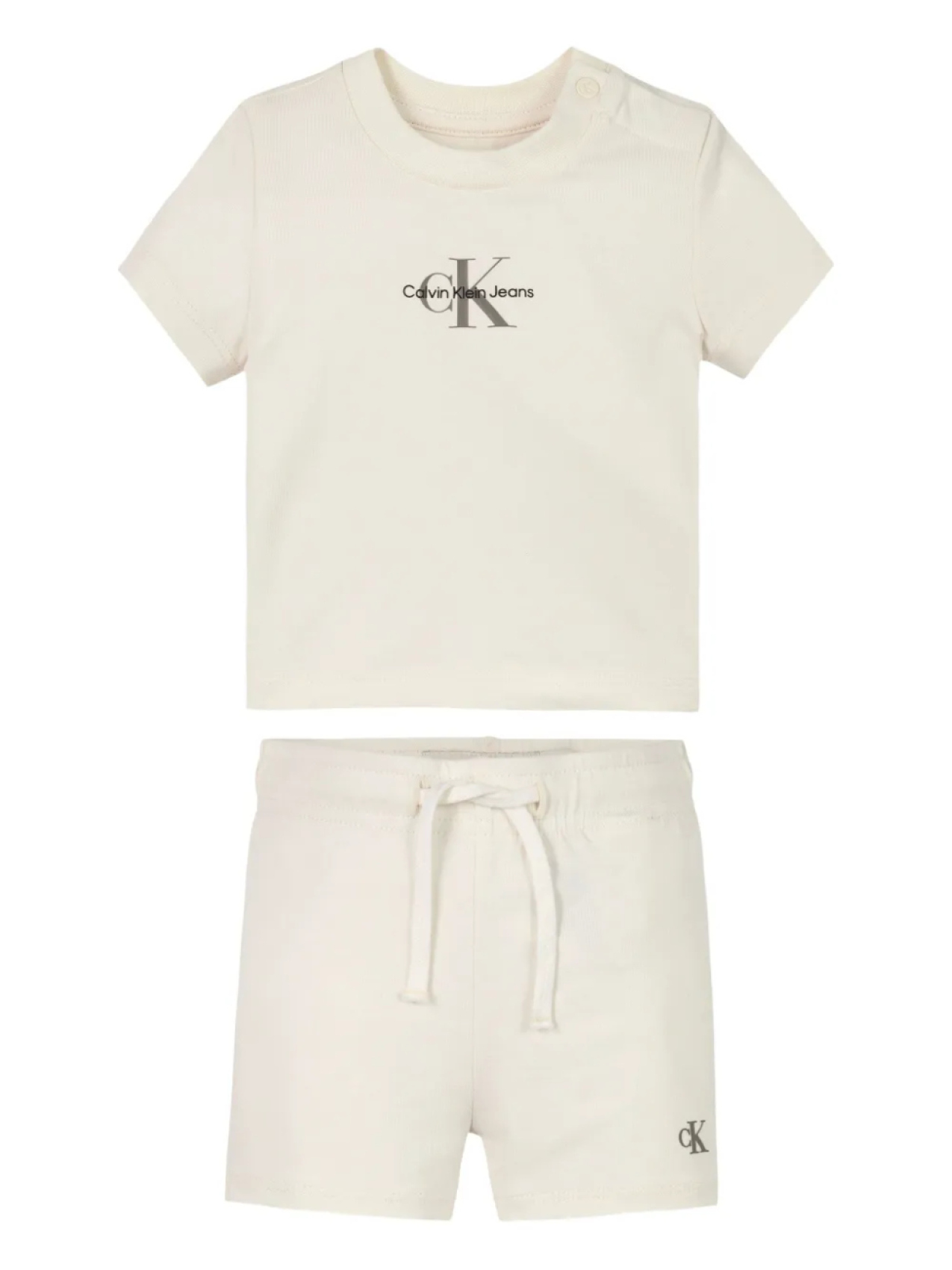 

Короткий комплект с логотипом Calvin Klein Kids, нейтральный