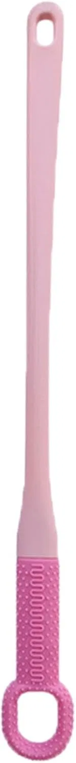 Щетка для ног с длинной ручкой, Silicone, 1 шт, 40 см, Розовый Generic