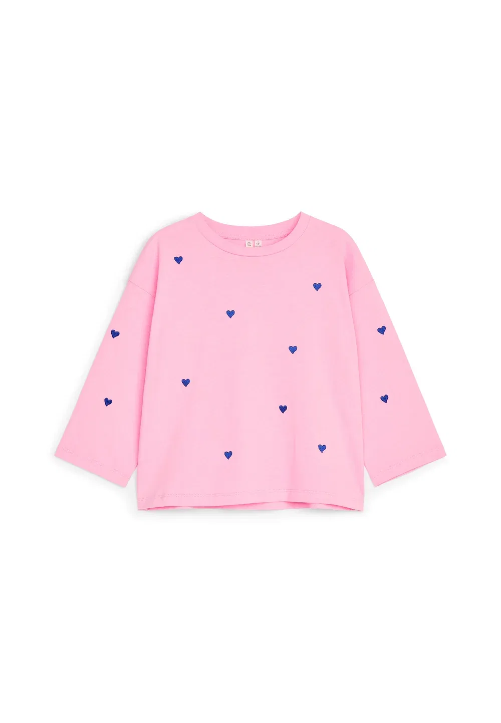 Свободная футболка с длинными рукавами Arket, Pink Blue