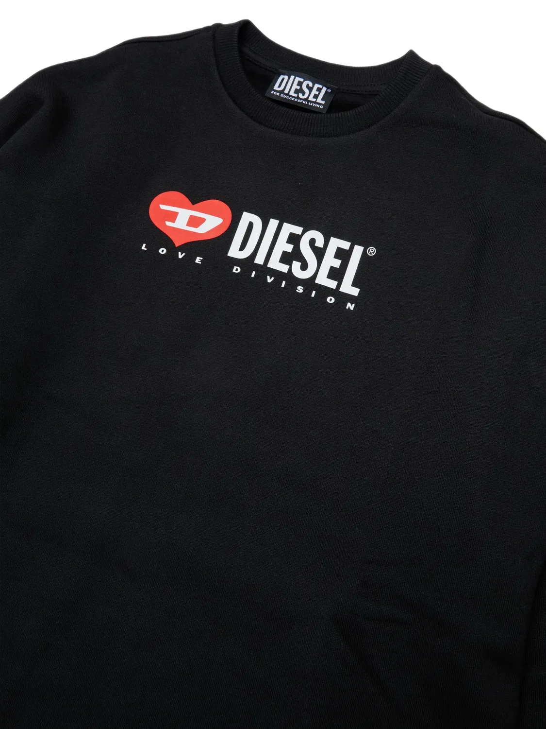 Платье-свитшот с принтом черное Diesel, черный — фото 2