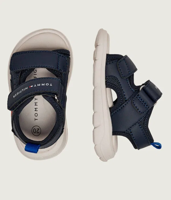Детские сандалии для девочек из ткани Tommy Hilfiger, Blu Marino — фото 3