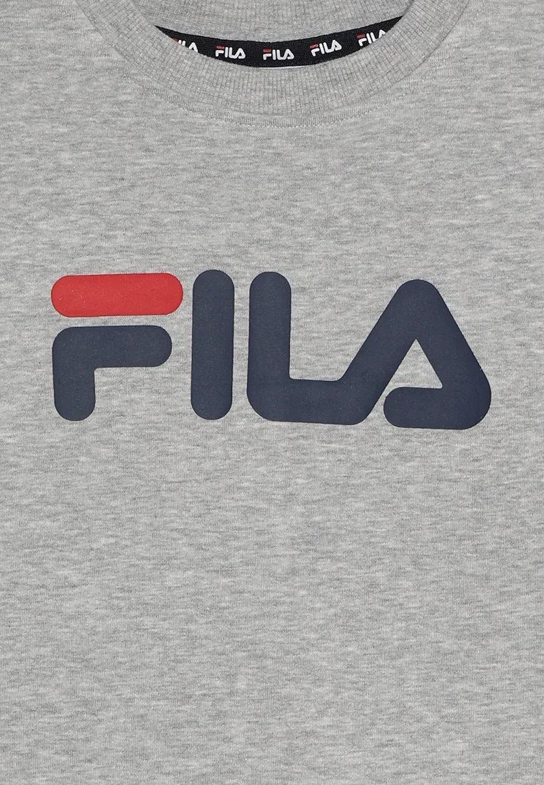Классическая толстовка с круглым вырезом и логотипом Fila, Light Grey Melange — фото 4