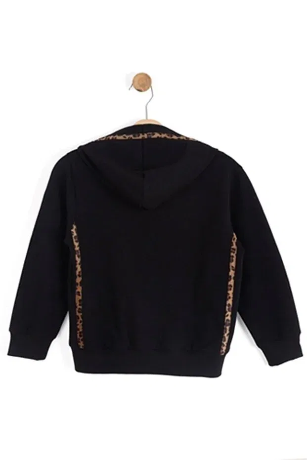 Детский кардиган на молнии с капюшоном, модель Echo, Generic Brands, Black — фото 4