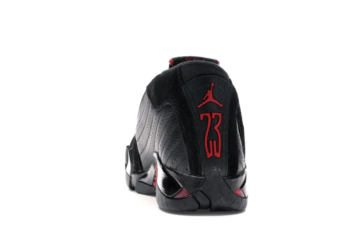 Детские кроссовки Lifestyle с кожаным верхом Jordan 14 Retro Jordan, Black/Varsity Red-Black — фото 4