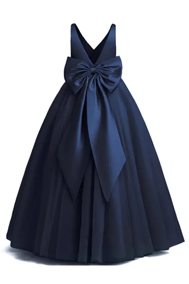 Детское платье для девочек двубортное без рукавов Tomac, Navy Blue — фото 2