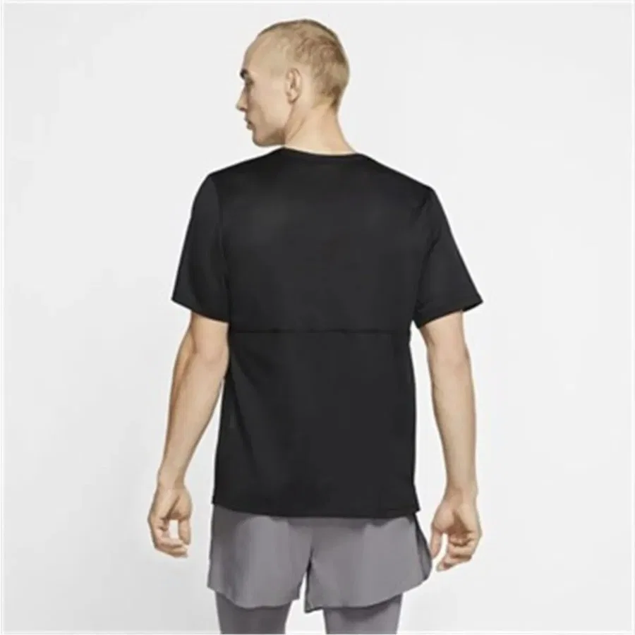 Мужская футболка с коротким рукавом Nike Dri-FIT Run Top Ss, Черный — фото 2