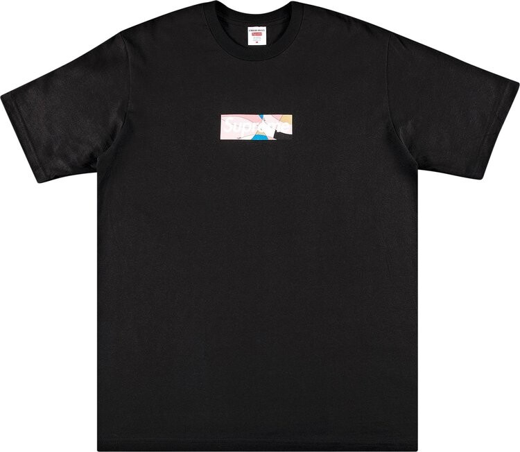 

Футболка Supreme x Emilio Pucci Box Logo Tee 'Black/Dusty Pink', черный