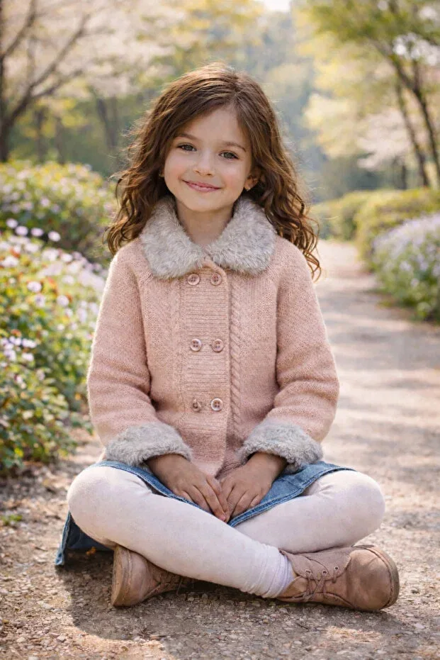 Детский кардиган с длинным рукавом Kidsev, Pink