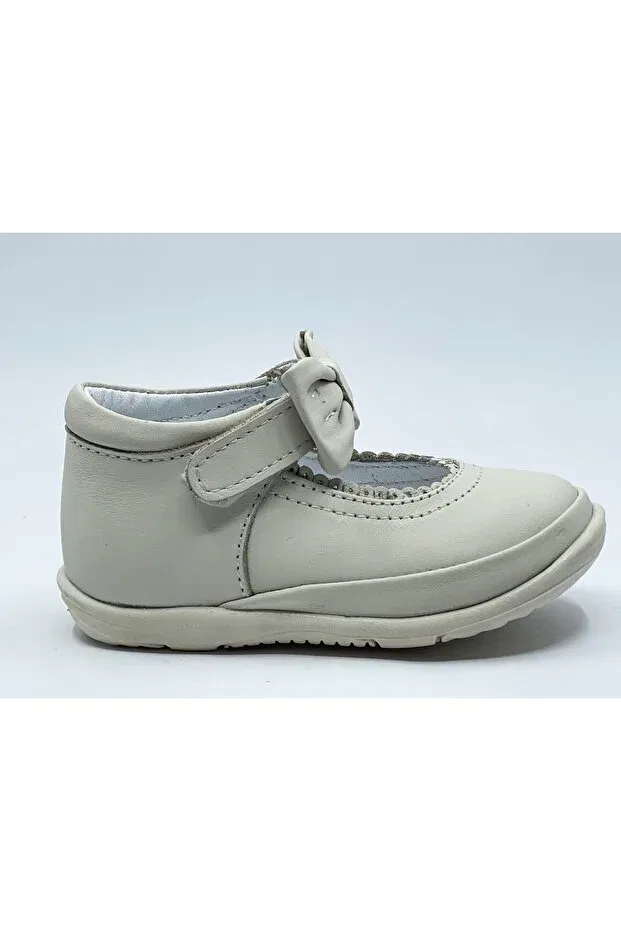 Детские туфли для девочек кожаные с ортопедической стелькой Perlina, Beige