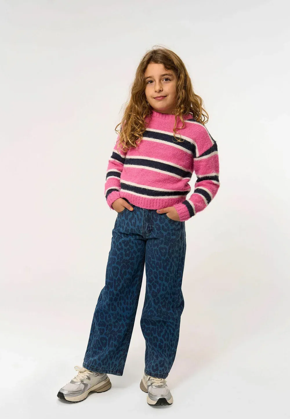 Джинсы Prima с широкими и прямыми штанинами The New, Medium Blue Denim Aop
