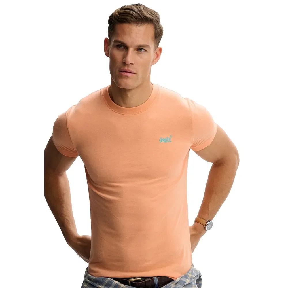 Мужская футболка с коротким рукавом Essential Logo Embroidered Superdry, Orange — фото 3