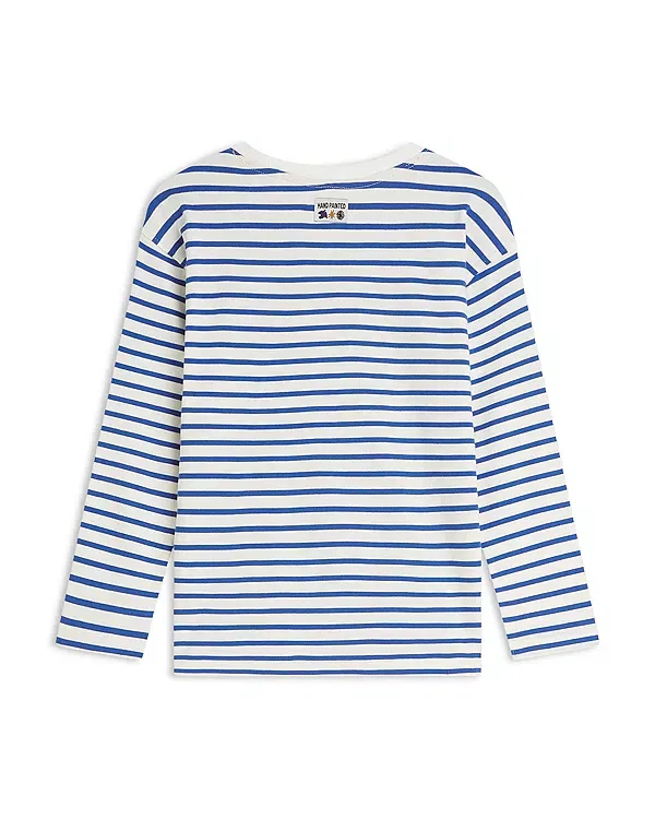 Детская футболка для мальчиков с длинным рукавом с принтом Scotch & Soda, Strong Blue Stripe — фото 2
