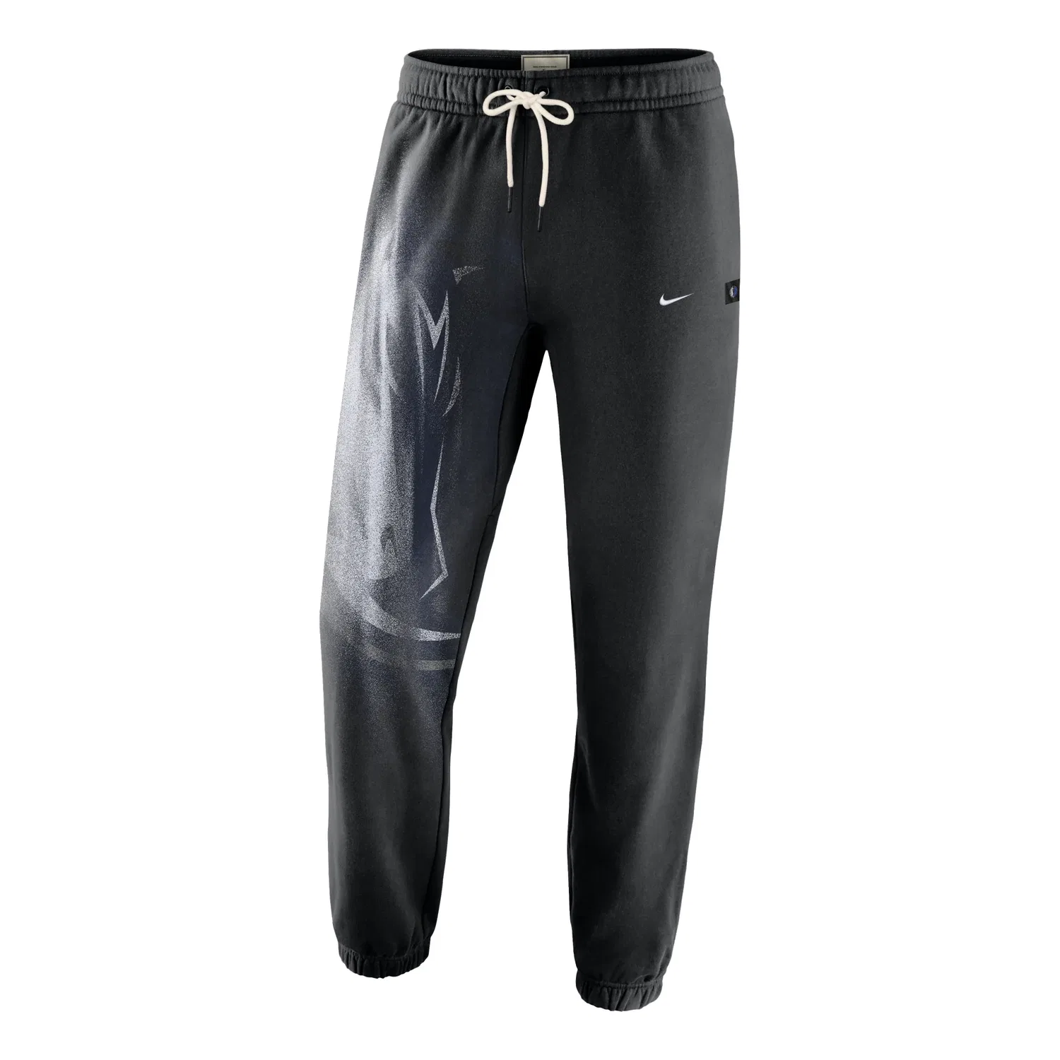Мужские брюки для баскетбола Dallas Mavericks Standard Issue Fleece Pants 'Black White' Nike, Black/White