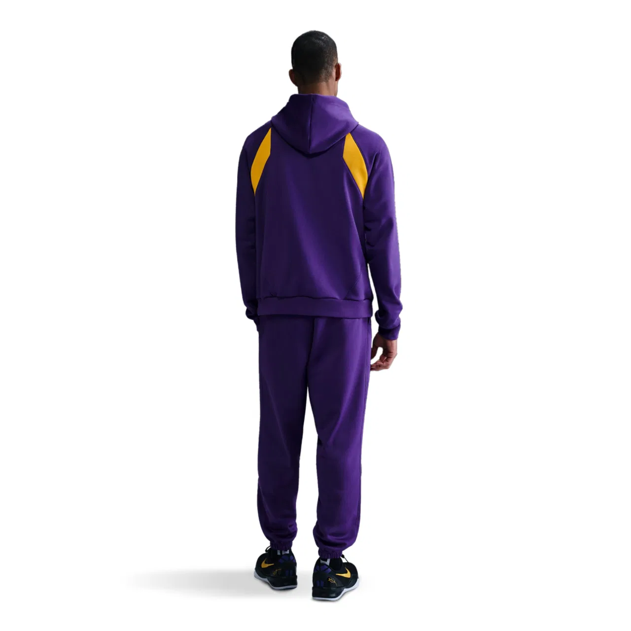 Мужская толстовка Kobe Tech Fleece Fundamental Nike, фиолетовый/желтый — фото 3