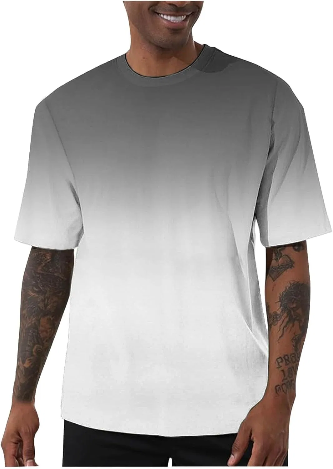 Мужская футболка с градиентом Gradient Short Sleeve Round Neck Tees, Multicolor