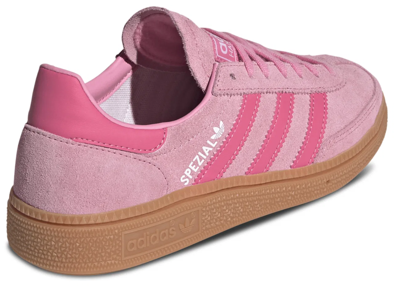 Детские кроссовки для девочек с замшевым верхом Handball Spezial adidas, Gum/Bliss Pink/Pink Fusion — фото 3