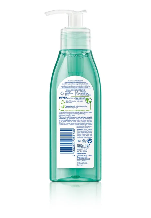 Набор косметики с салициловой кислотой Derma Skin Clear Day & Night Routine 5er Set Nivea — фото 3