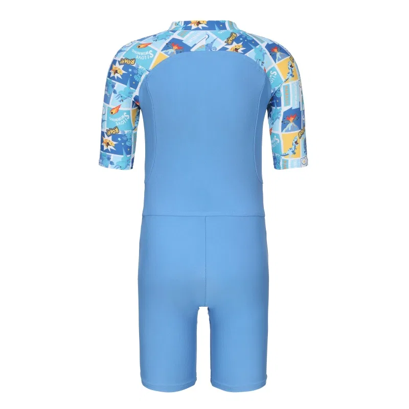 Детский купальник для девочек с принтом Forget Me Not Grass Blue/White DECATHLON, Forget-Me-Not Grass Blue/White — фото 3
