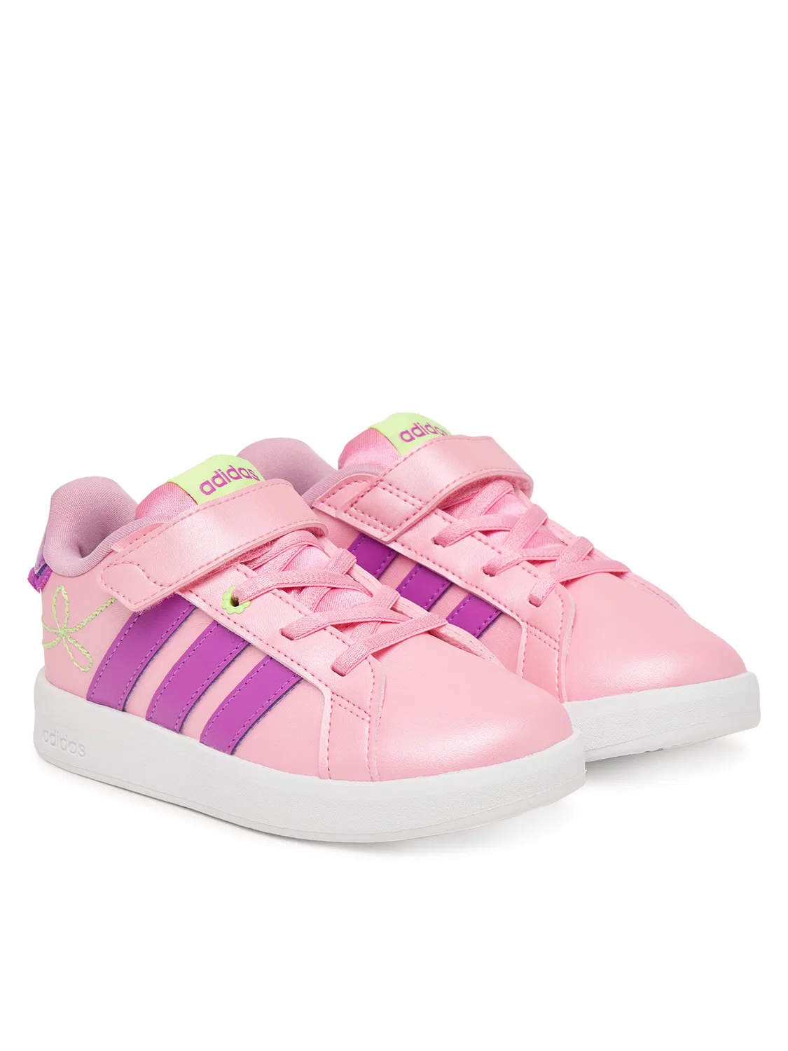 Кроссовки для девочки Grand Court Girls Shoes Infant Adidas, розовый — фото 2