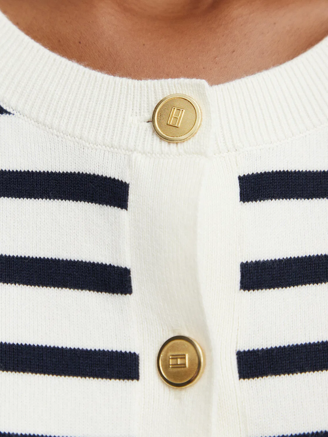 Женский кардиган стандартного кроя Cable Fine Tommy Hilfiger, белый — фото 4
