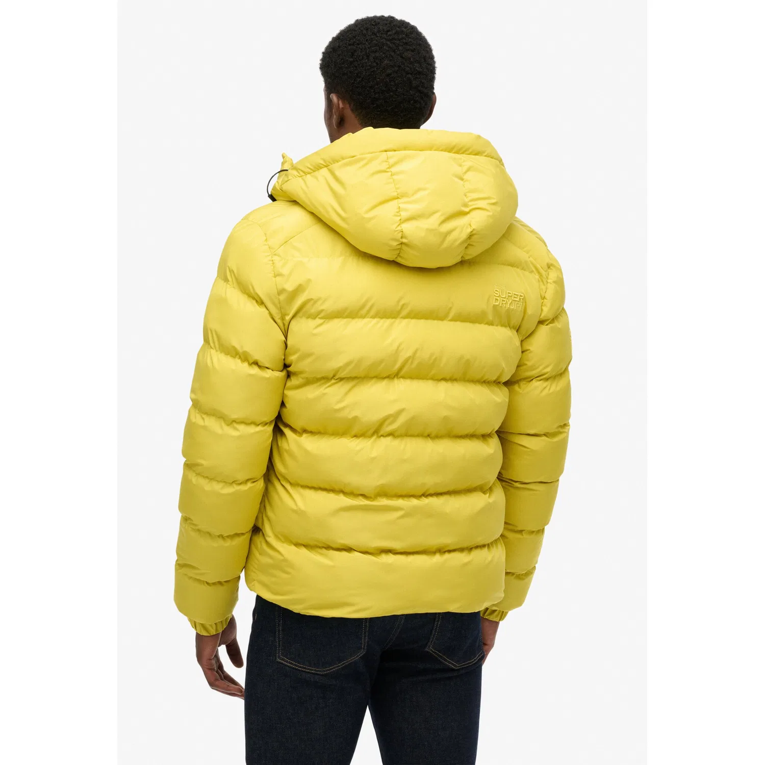 Мужская стеганая куртка с капюшоном Superdry, Wax Yellow — фото 3