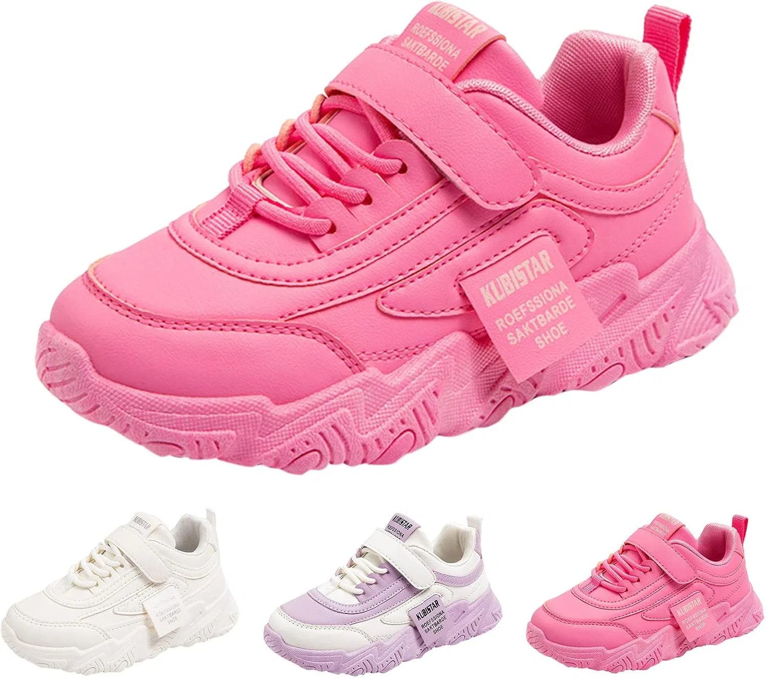 Детские кроссовки для мальчиков и девочек с толстой подошвой, Hot Pink