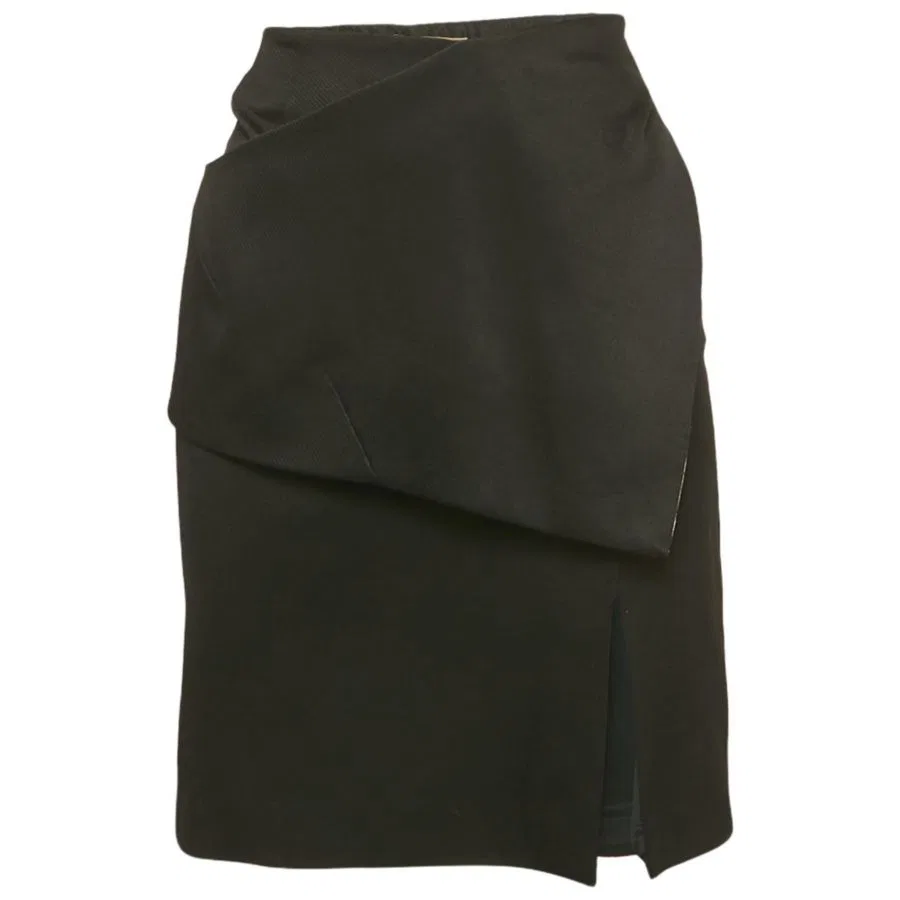 Женская юбка-карандаш с запахом Balenciaga, Black