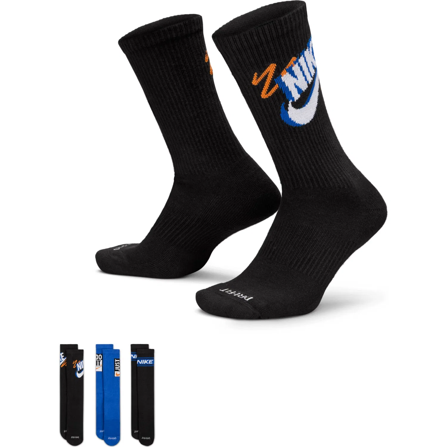 Мужские спортивные носки с технологией Dri-FIT Nike, Multi-Color