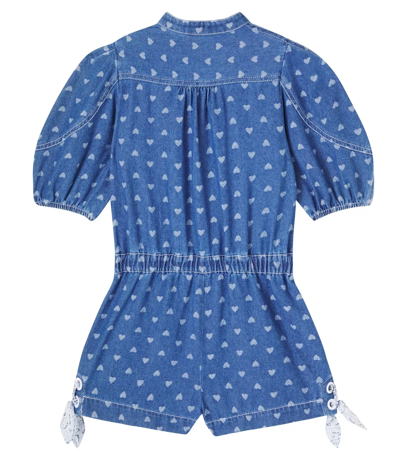 Комбинезон из денима с принтом Zimmermann Kids, синий — фото 4