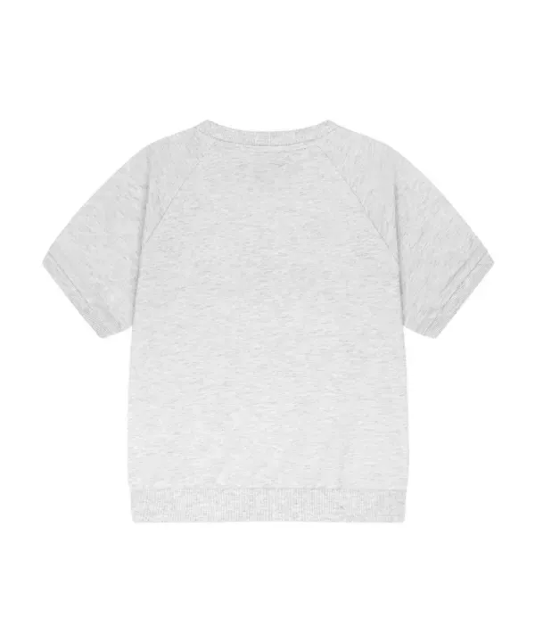 Детская футболка с коротким рукавом реглан, light heather gray, Marithé Kids — фото 3
