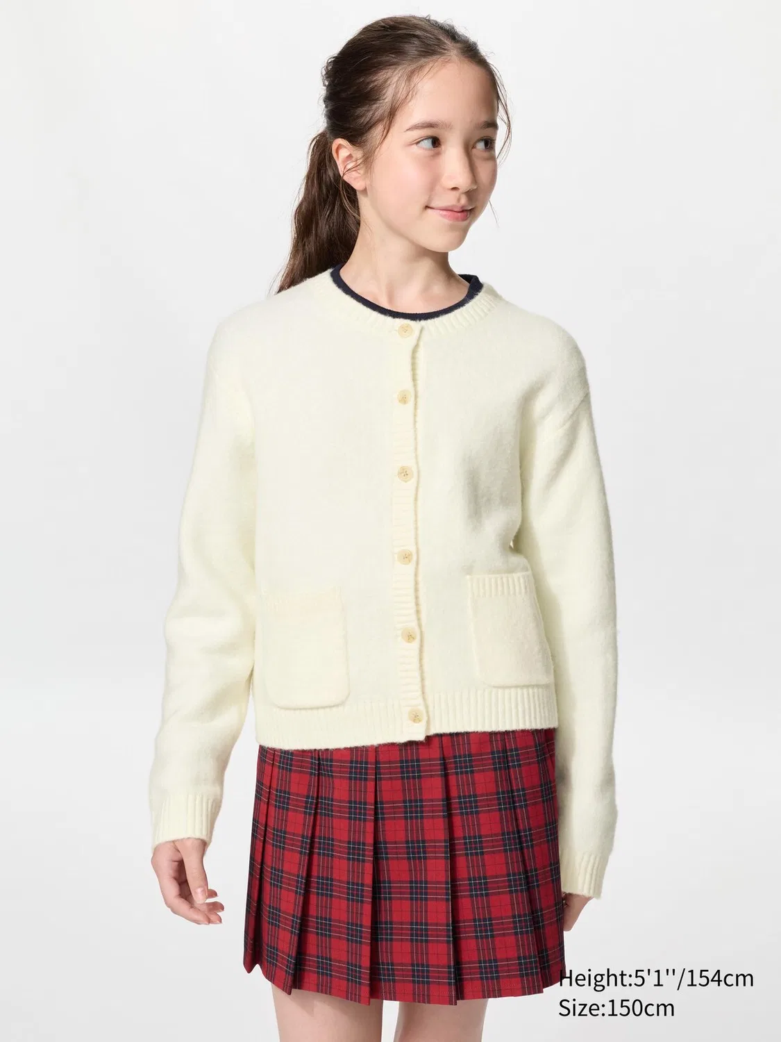 Кардиган Uniqlo, детский, кремовый