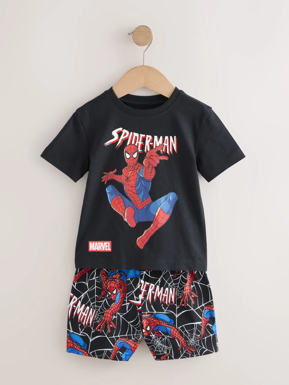 Пижама короткая Spiderman 3 шт. Next, черный/красный — фото 2