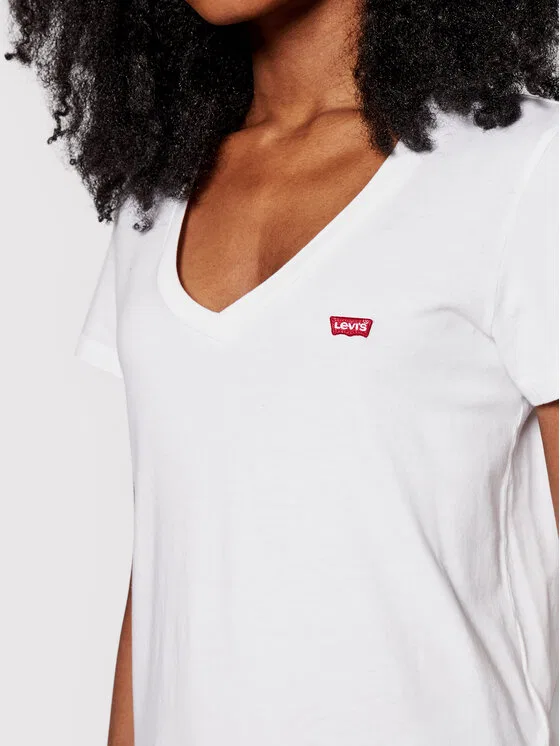 Футболка regular fit Perfect V-Neck Tee Levi'S, белый — фото 3