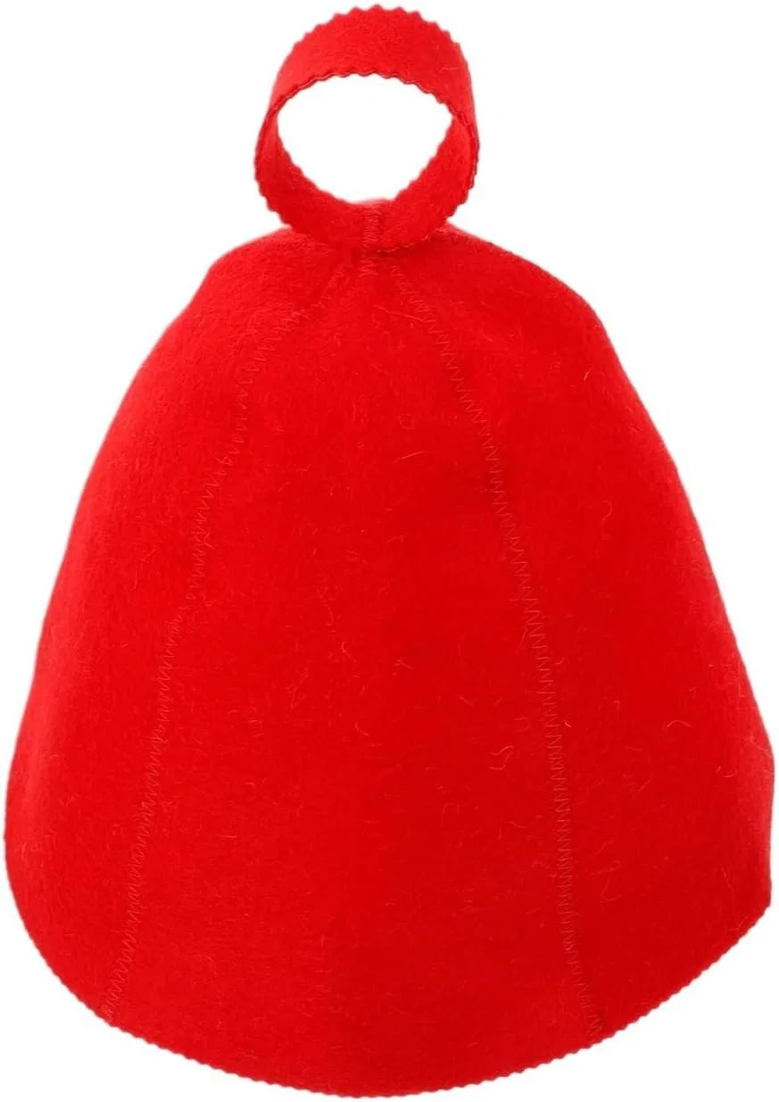 Шапочка для сауны, 2 шт, ZNJAMN, войлок, Red