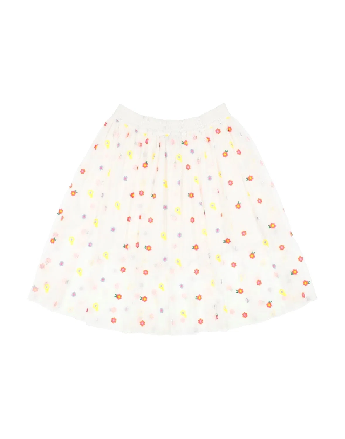 Детская юбка для девочек с цветочным принтом Stella Mccartney Kids, белый — фото 2