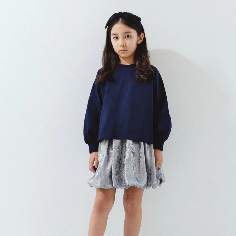 Канеко Ая / Футболка с длинными рукавами свободного кроя Branshes, Navy blue — фото 2