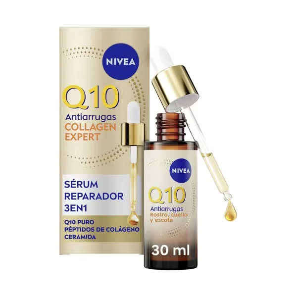 Сыворотка восстанавливающая с Q10 и коллагеном NIVEA цвет, 30 мл