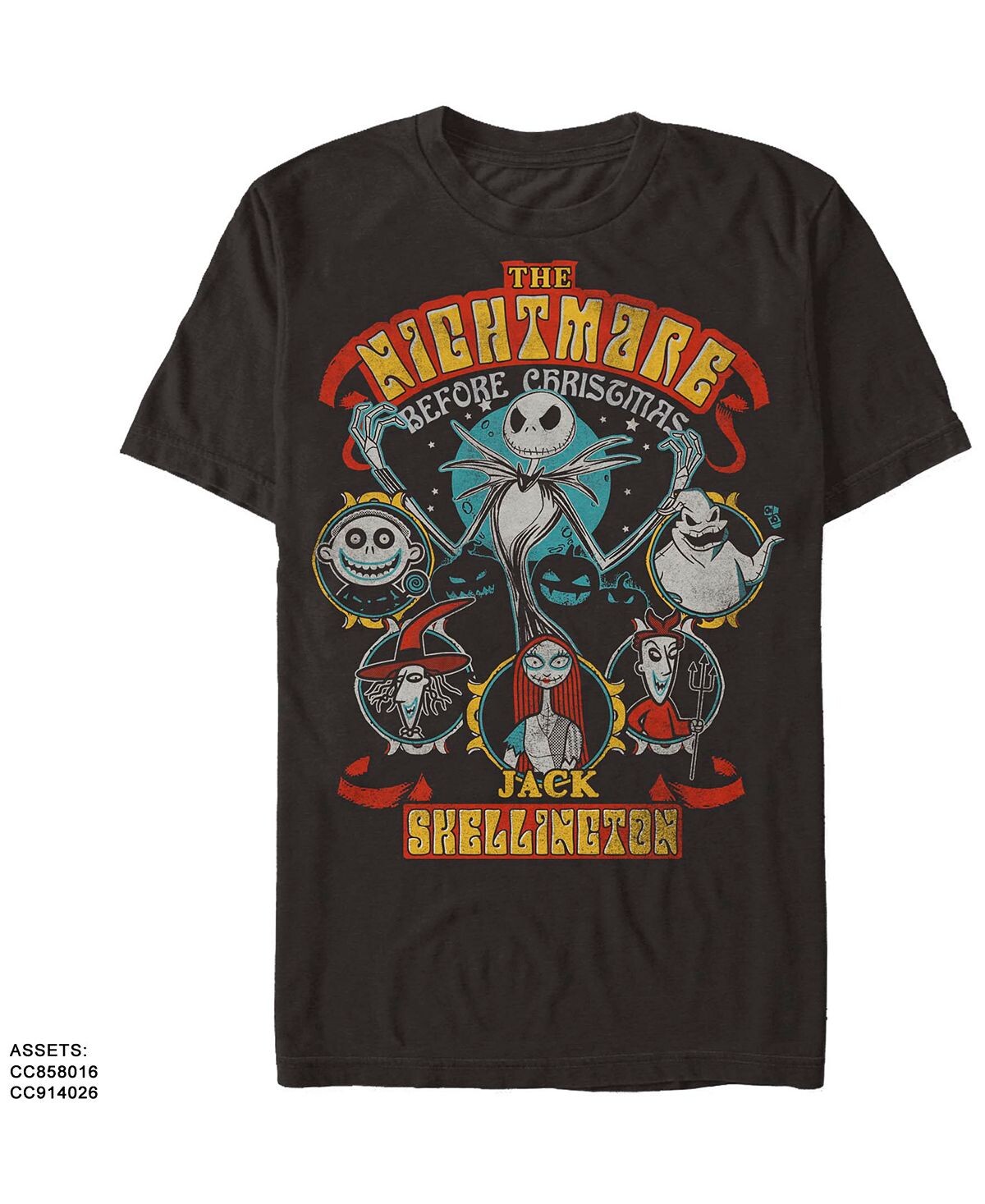 

Мужская футболка с короткими рукавами nightmare before christmas fillmore nightmare Fifth Sun, черный