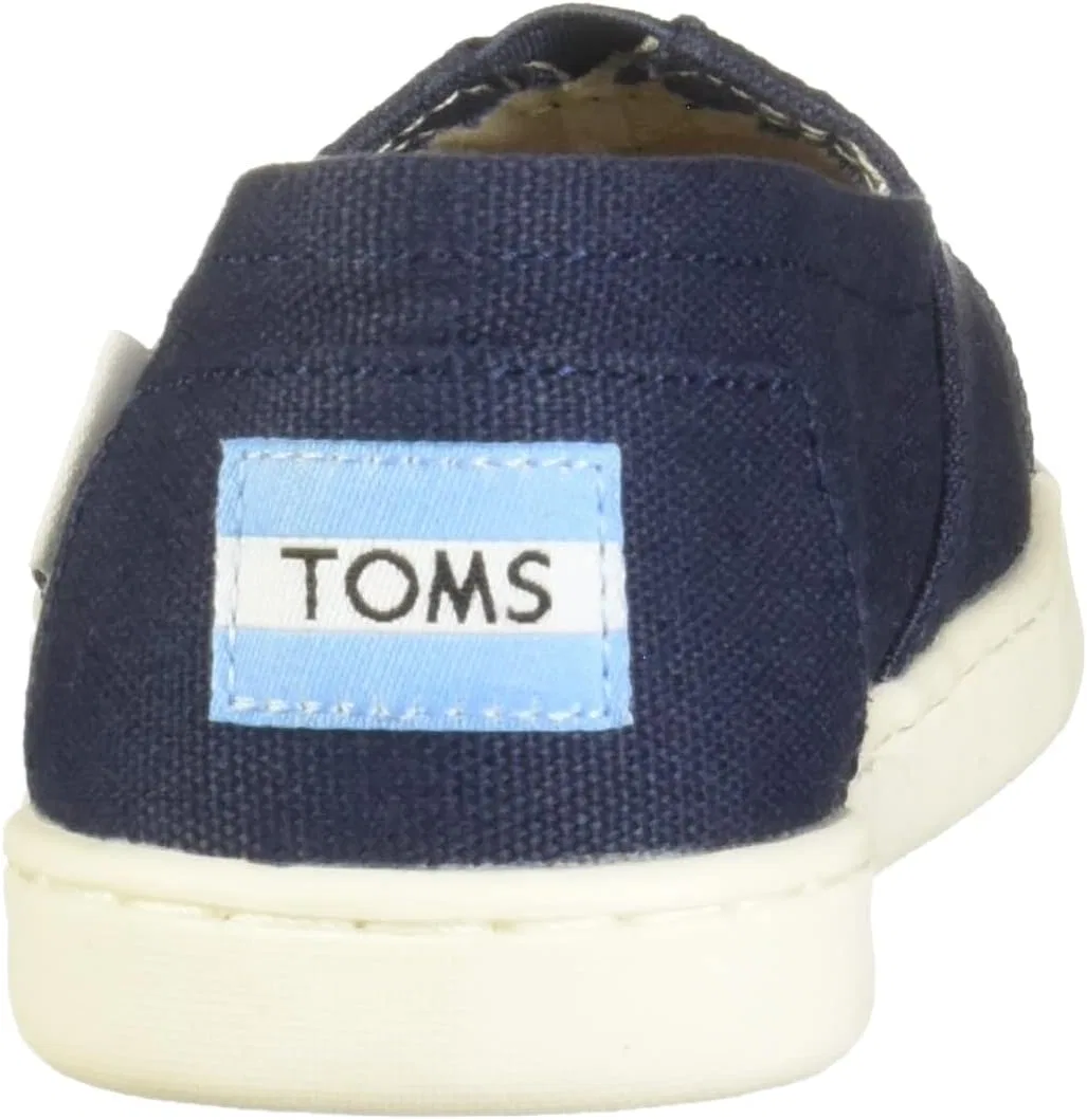 Детские кеды из парусины Toms ASH Canvas Classic Youth Kids, Navy Canvas — фото 3