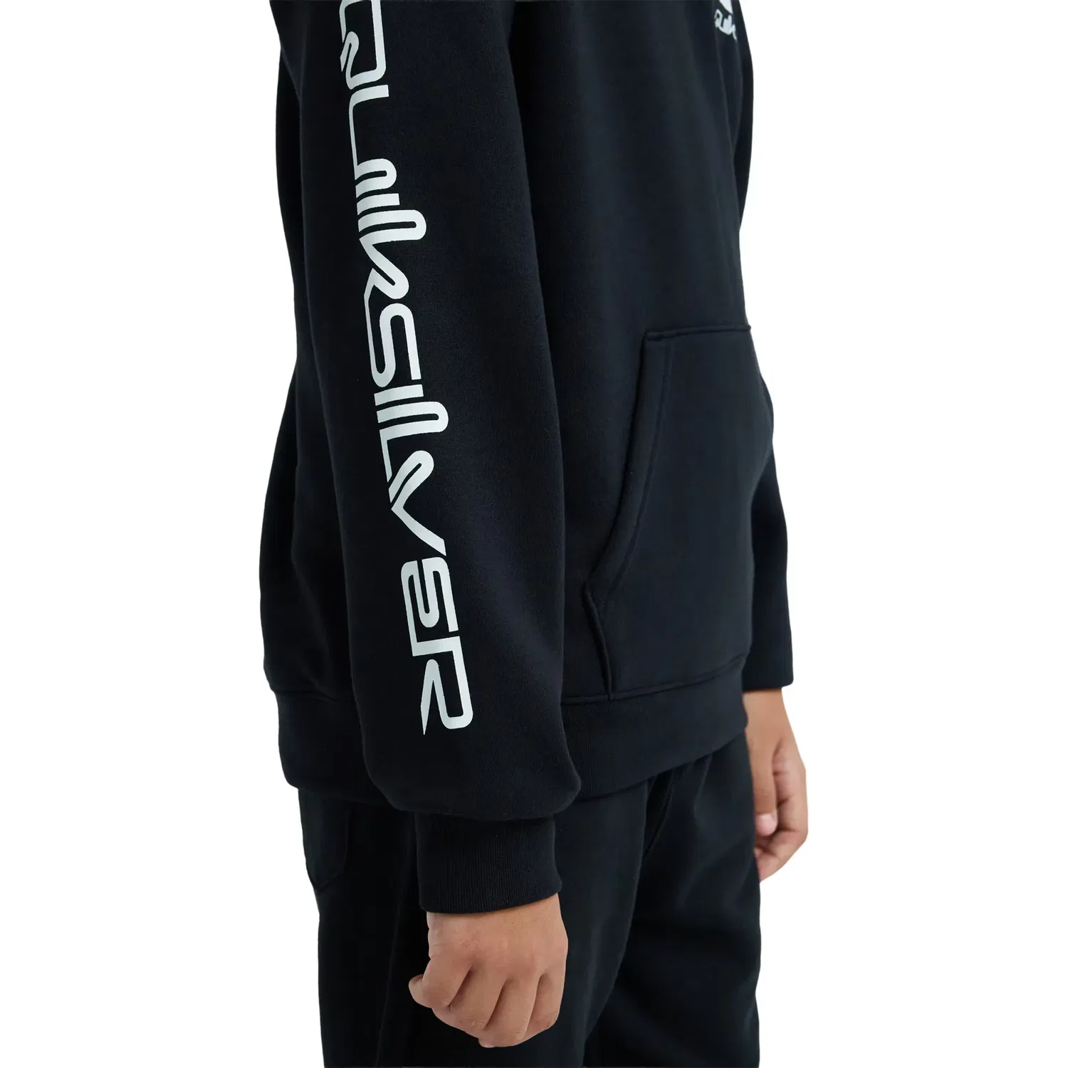 Детская худи для мальчиков с принтом Omni Logo Quiksilver, Black — фото 4