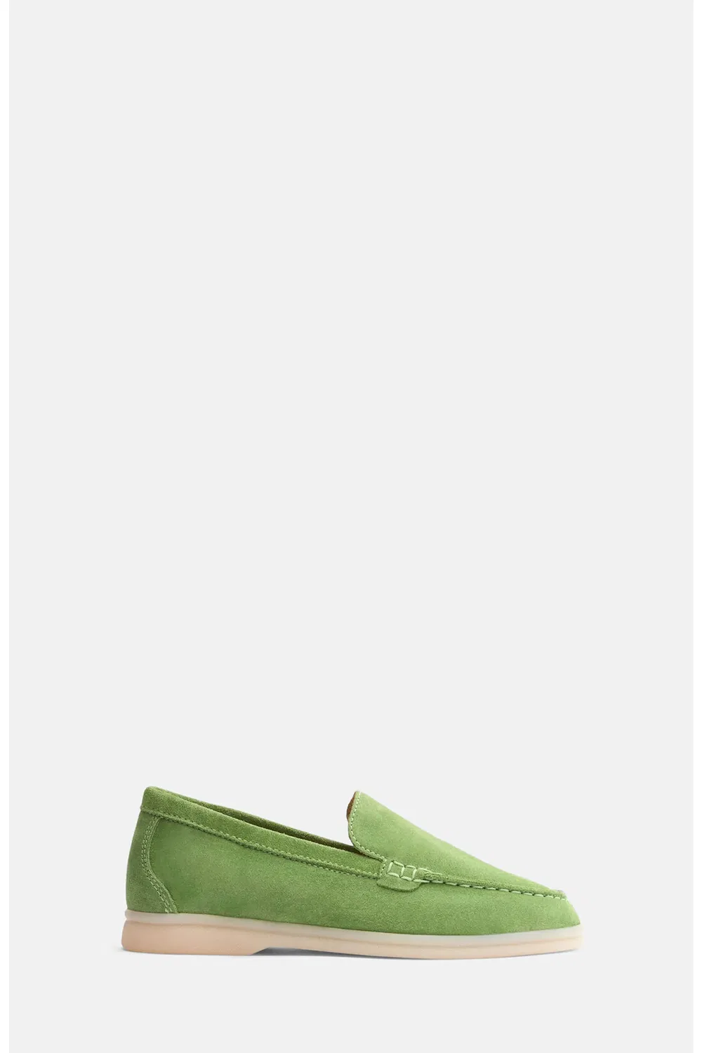 Туфли лоферы облегченные Ludovica Scarosso, Light Green - Suede