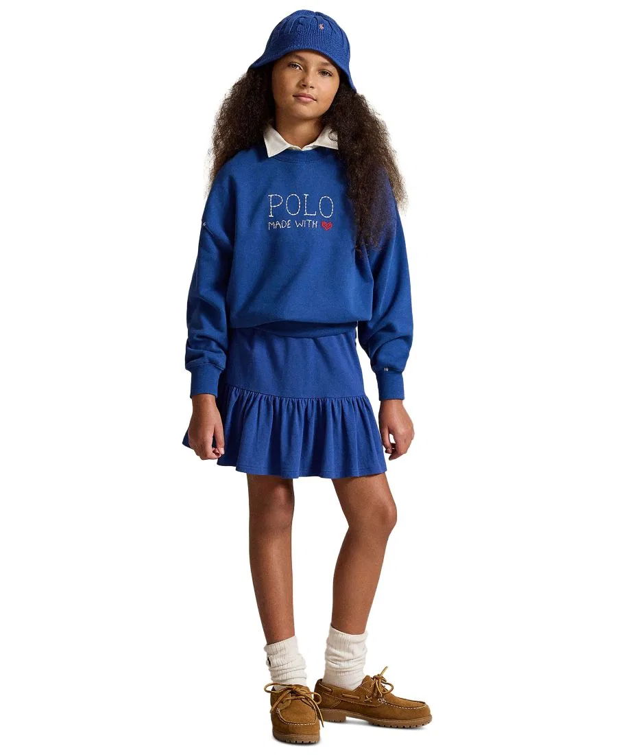 Свитшот с вышивкой Logo Fleece Polo Ralph Lauren, Dusty Azure — фото 2