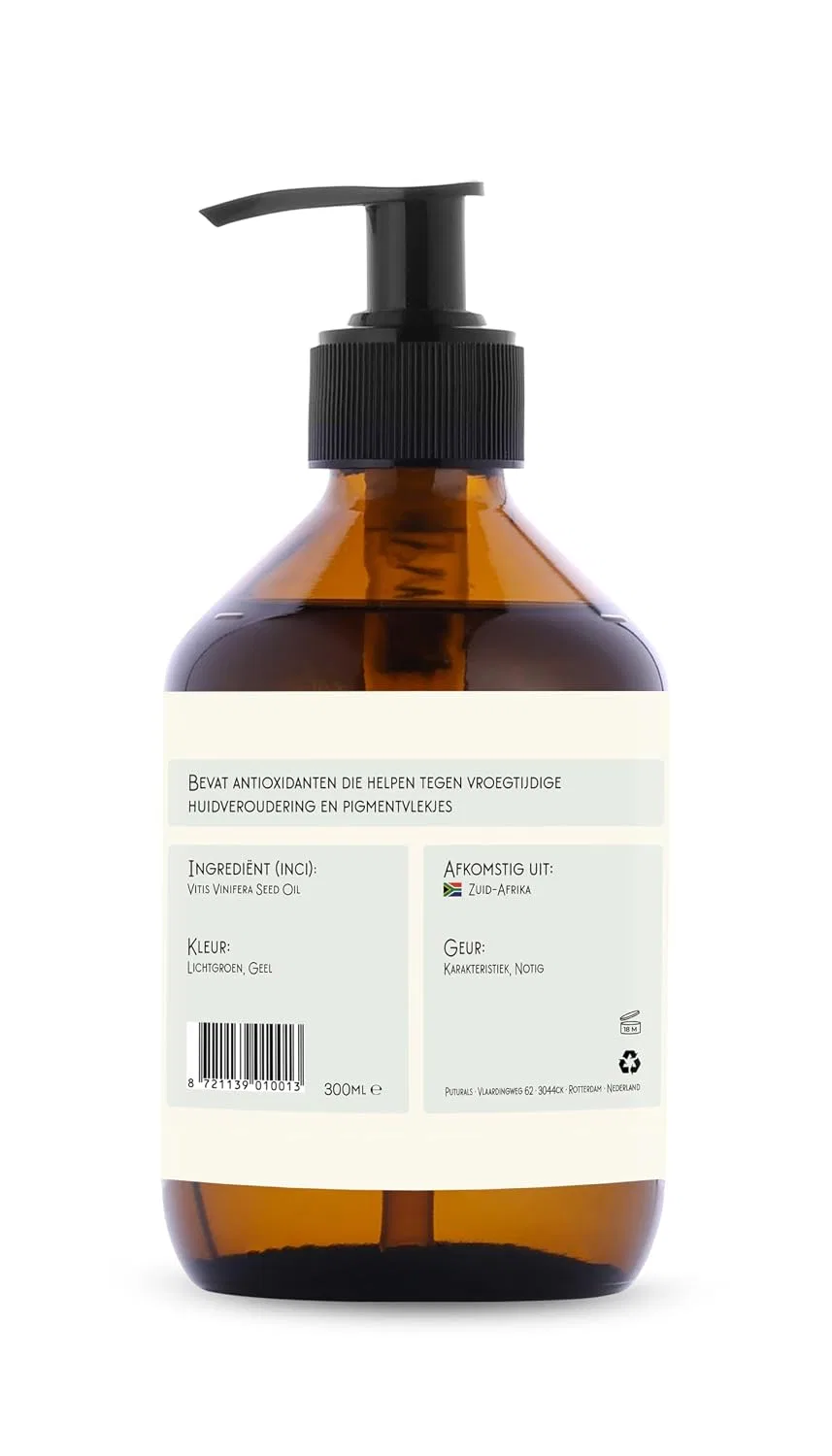 Масло для лица и тела виноградное органическое Puturals, 300 мл, Cold Pressed — фото 2