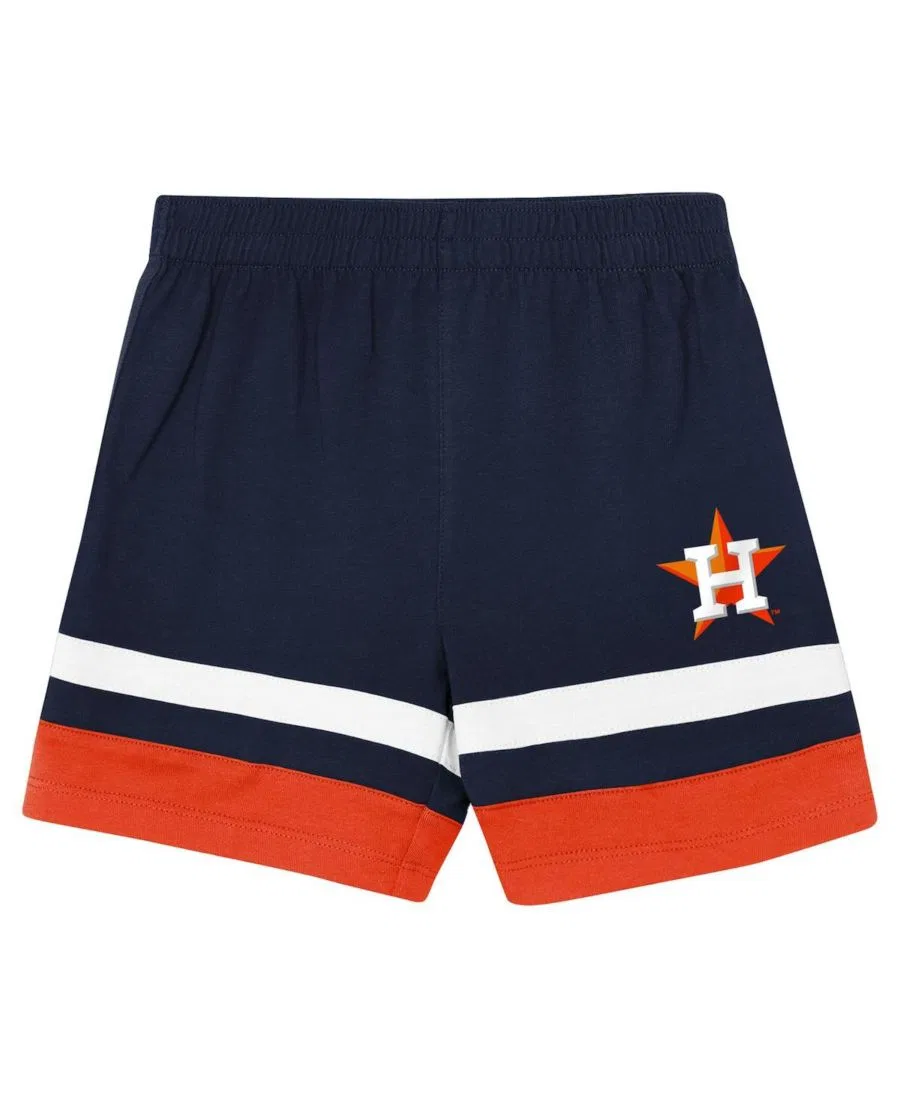 Детский комплект футболки и шорт с принтом Houston Astros Outerstuff, Navy — фото 4