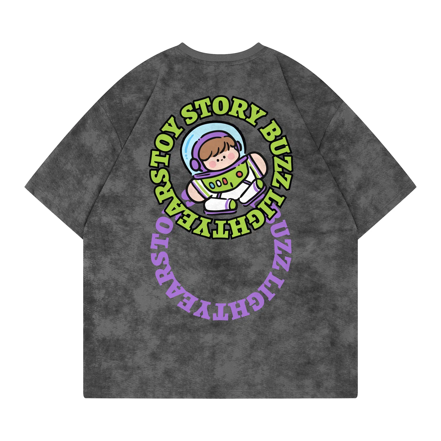 Детская футболка с принтом Disney Unisex Crew Neck Moderate Other, Dark Gray